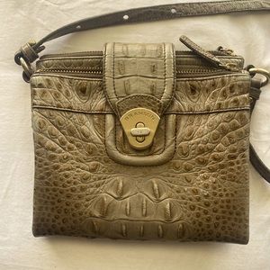 Brahmin Grey/Putty Crossbody Purse